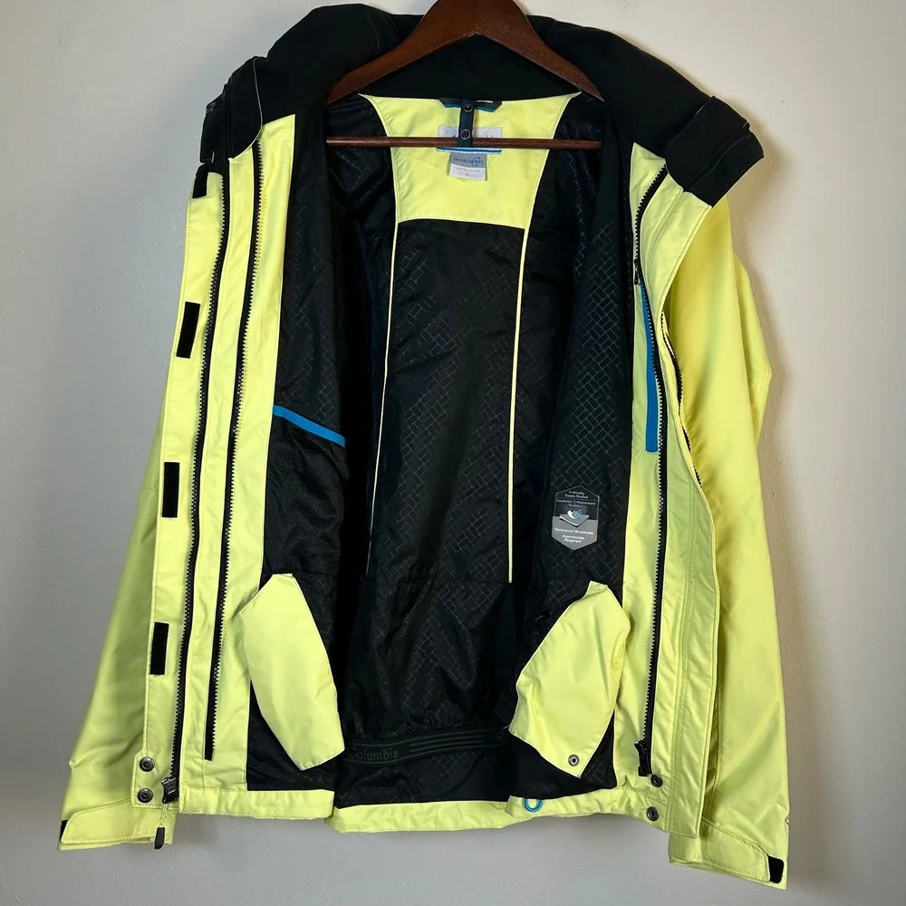 GUC Columbia Jacket‎ Interchange Size XL Neon Yellow Waterproof Ski Snowboard